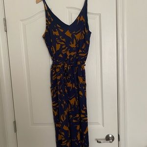 Navy and Brown Jumpsuit